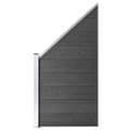 Miniatyrbilde 2 av 10: vidaXL Gjerdepanelsett WPC 1484x(105-186) cm svart