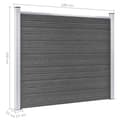 Miniatyrbilde 11 av 11: vidaXL Gjerdepanelsett WPC 699x146 cm svart