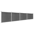 Miniatyrbilde 2 av 11: vidaXL Gjerdepanelsett WPC 699x146 cm svart