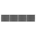 Miniatyrbilde 1 av 11: vidaXL Gjerdepanelsett WPC 699x146 cm svart