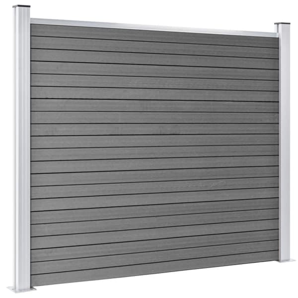 vidaXL Aitapaneelisarja WPC 353x146 cm harmaa
