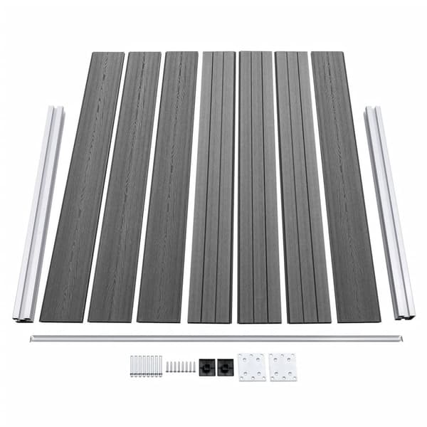 vidaXL Aitapaneelisarja WPC 353x146 cm harmaa