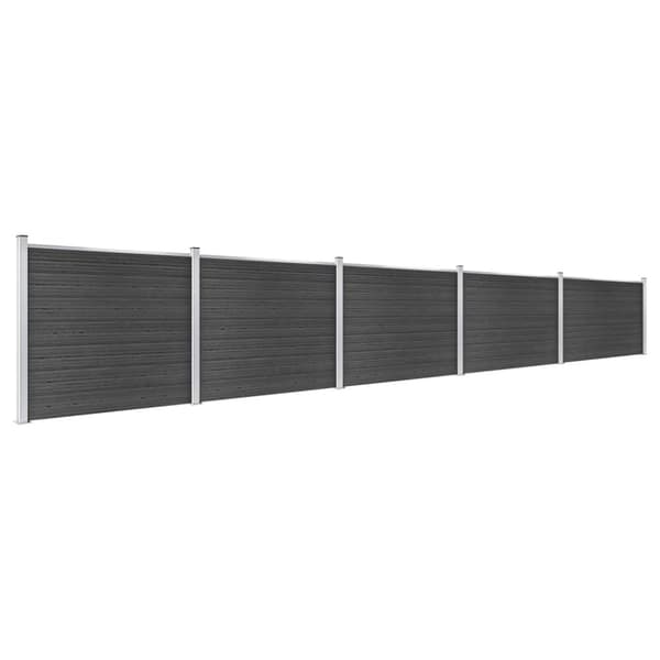vidaXL hegnspanelsæt 872x146 cm WPC grå