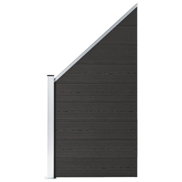 vidaXL Aitapaneeli WPC 95x(105-180) cm musta