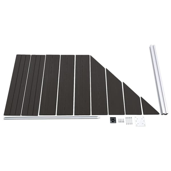 vidaXL Aitapaneeli WPC 95x(105-180) cm musta