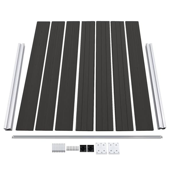 vidaXL Aitapaneeli WPC 180x146 cm musta