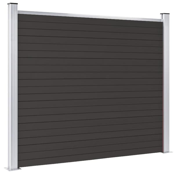 vidaXL Aitapaneeli WPC 180x146 cm musta