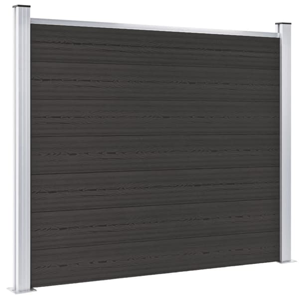 vidaXL Aitapaneeli WPC 180x146 cm musta