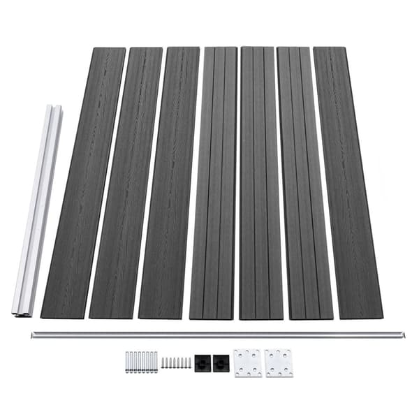 vidaXL Aitapaneelisarja WPC 353x146 cm musta