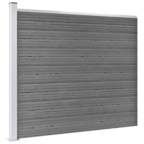 vidaXL Aitapaneelisarja WPC 699x146 cm harmaa