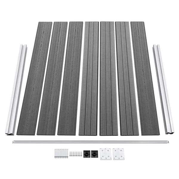 vidaXL Aitapaneelisarja WPC 699x146 cm harmaa