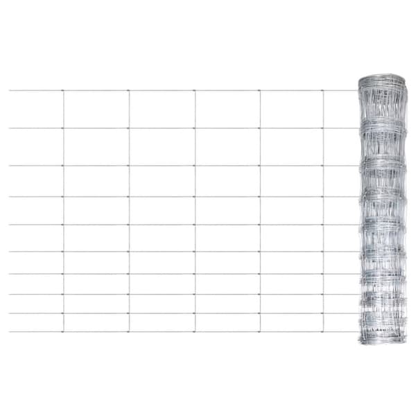 vidaXL havehegn 50x1 m galvaniseret stål sølvfarvet