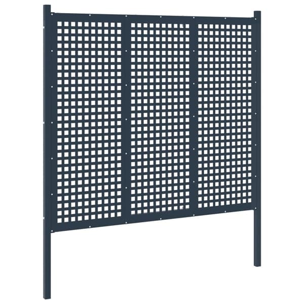 vidaXL havehegn 177x200 cm stål antracitgrå