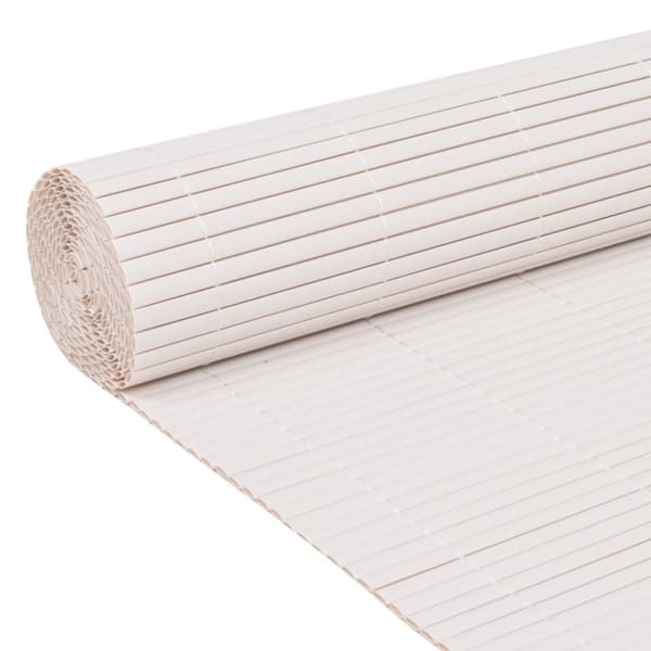 vidaXL Kaksipuolinen puutarha-aita 110x500 cm valkoinen