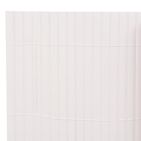 vidaXL Kaksipuolinen puutarha-aita 110x500 cm valkoinen