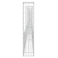 Miniatyrbilde 4 av 6: vidaXL Gabionkurv u-formet med 7 stolper jern 740x20x100 cm