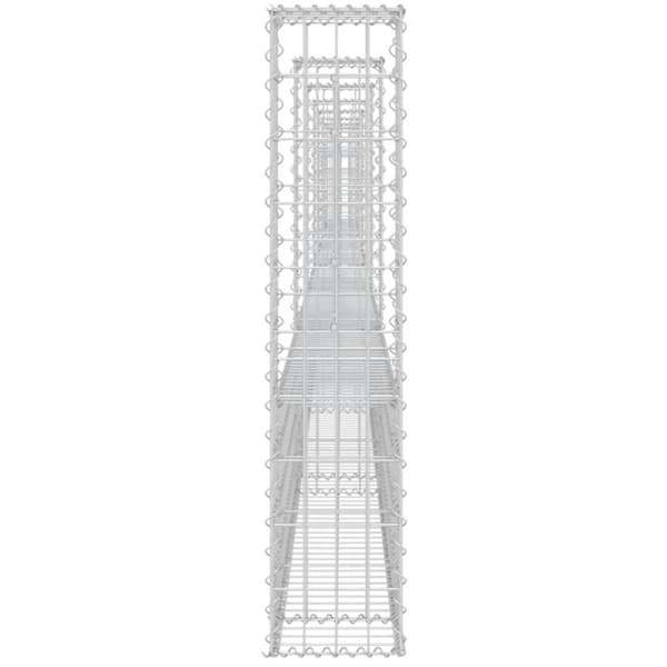 vidaXL gabionkurv med 8 stolper 860x20x100 cm U-facon jern
