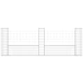 Miniatyrbillede 3 af 6: vidaXL gabionkurv med 3 stolper 260x20x100 cm U-facon jern