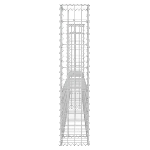 vidaXL gabionkurv med 3 stolper 260x20x100 cm U-facon jern