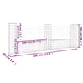 Miniatyrbillede 6 af 6: vidaXL gabionkurv med 3 stolper 260x20x100 cm U-facon jern