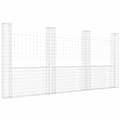 Miniatyrbilde 2 av 6: vidaXL Gabionkurv u-formet med 4 stolper jern 380x20x200 cm