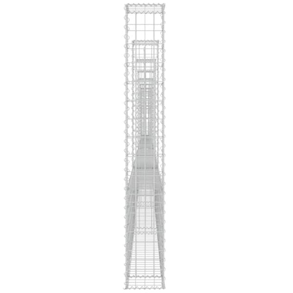 vidaXL Gabionkurv u-formet med 8 stolper jern 860x20x150 cm