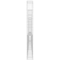 Miniatyrbilde 4 av 6: vidaXL Gabionkurv u-formet med 6 stolper jern 620x20x200 cm