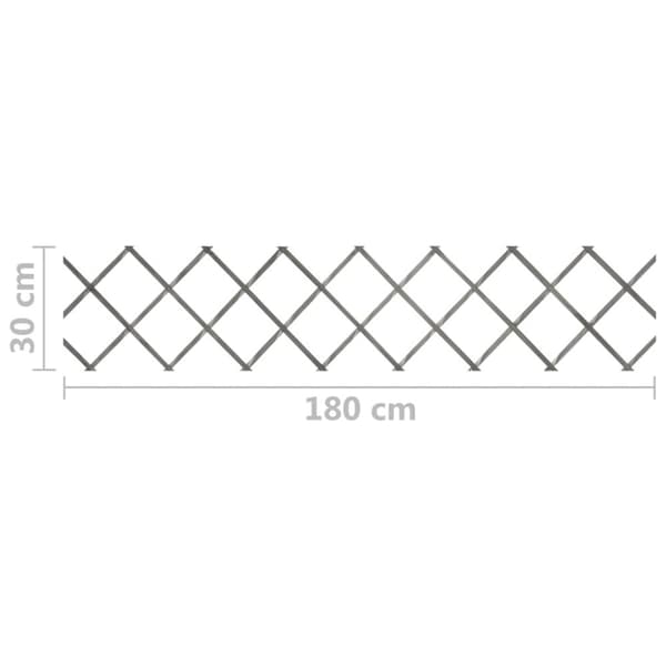 vidaXL espalierhegn 5 stk. 180x30 cm massivt fyrretræ grå