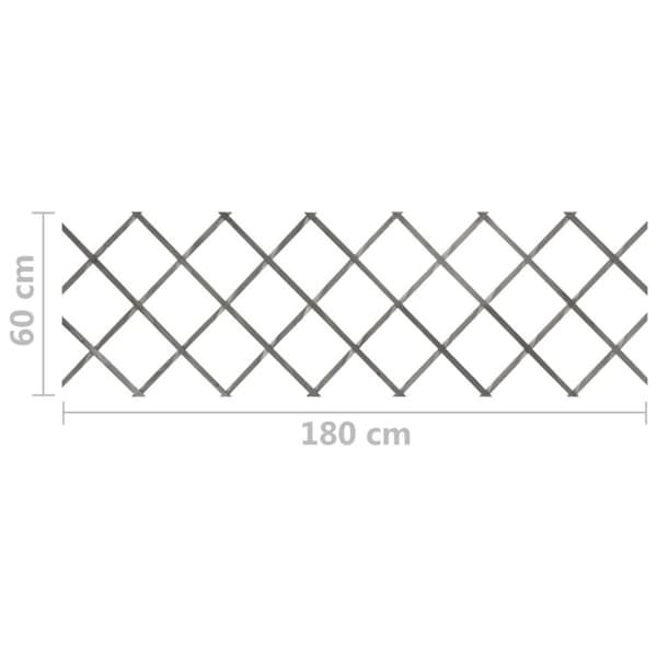 vidaXL espalierhegn 5 stk. 180x60 cm massivt fyrretræ grå
