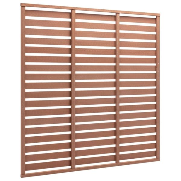 vidaXL Staketpanel WPC 180x180 cm brun