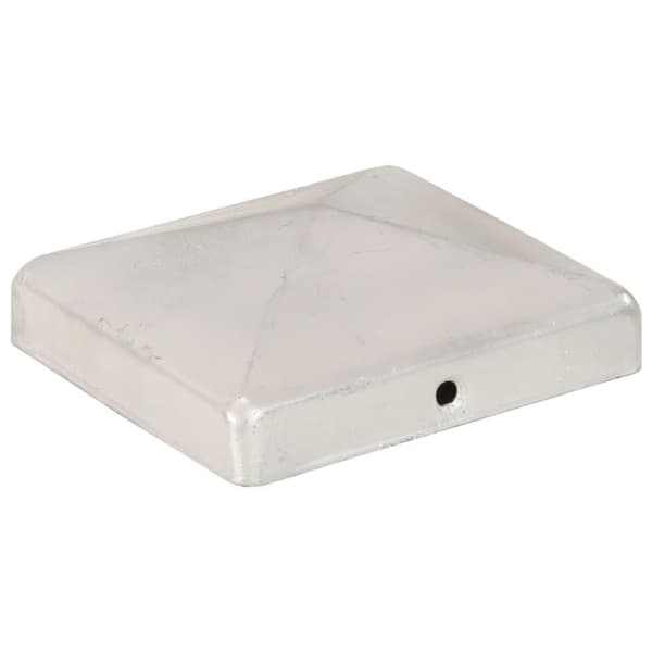 vidaXL Gjerdestolpehatter pyramide 6 stk galvanisert metall 101x101 mm