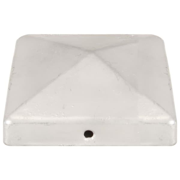 vidaXL Gjerdestolpehatter pyramide 6 stk galvanisert metall 101x101 mm