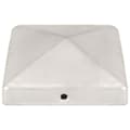 Miniatyrbilde 4 av 9: vidaXL Gjerdestolpehatter pyramide 6 stk galvanisert metall 101x101 mm