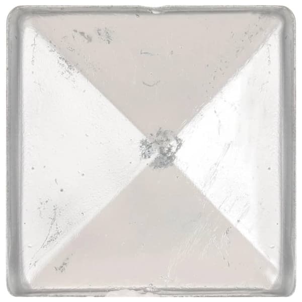vidaXL Gjerdestolpehatter pyramide 6 stk galvanisert metall 101x101 mm