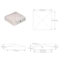 Miniatyrbilde 9 av 9: vidaXL Gjerdestolpehatter pyramide 6 stk galvanisert metall 101x101 mm