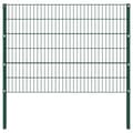 Miniatyrbilde 2 av 5: vidaXL Gjerdepanel med stolper jern 15,3x1,2 m grønn