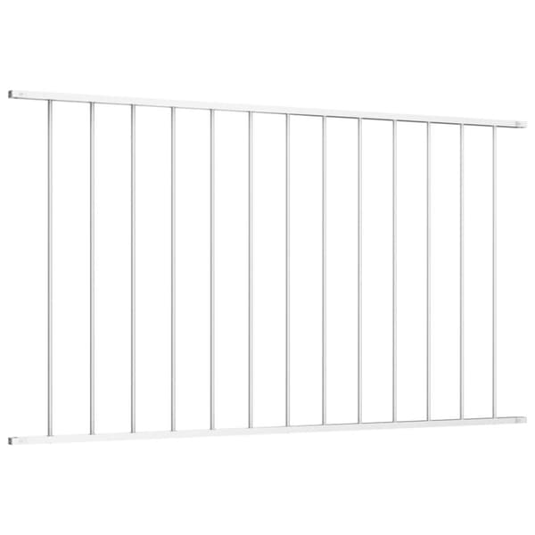 vidaXL Staketpanel pulverlackerat stål 1,7x1,25 m vit