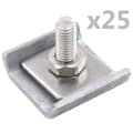 Miniatyrbild 1 av 3: vidaXL Sammankopplare galler 25 set silver