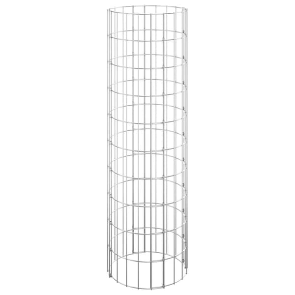 vidaXL gabionsøjle Ø30x100 cm galvaniseret stål rund