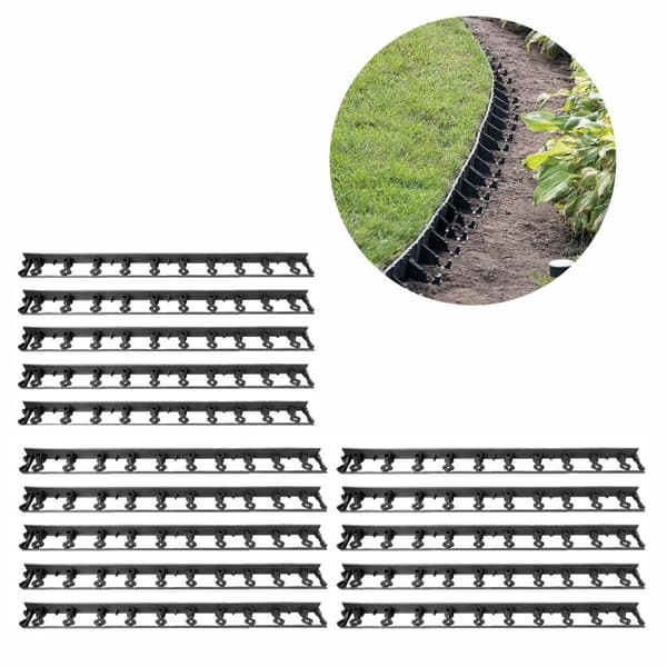 20 Set Rabattkant av plast 20m | Trädgårdskant | Gräskant