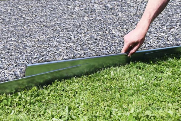 Alennusreuna metalli 13,5cm x 120cm yksivärinen | Puutarhan raja | Ruohoreunus, väri: ei väriä