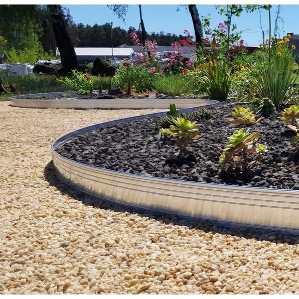 Setti 10 Ultra Strong Aluminium Reunus 14cm x 1m (10m pitkä) | Puutarhan raja | Ruohoreuna, väri: ei väriä