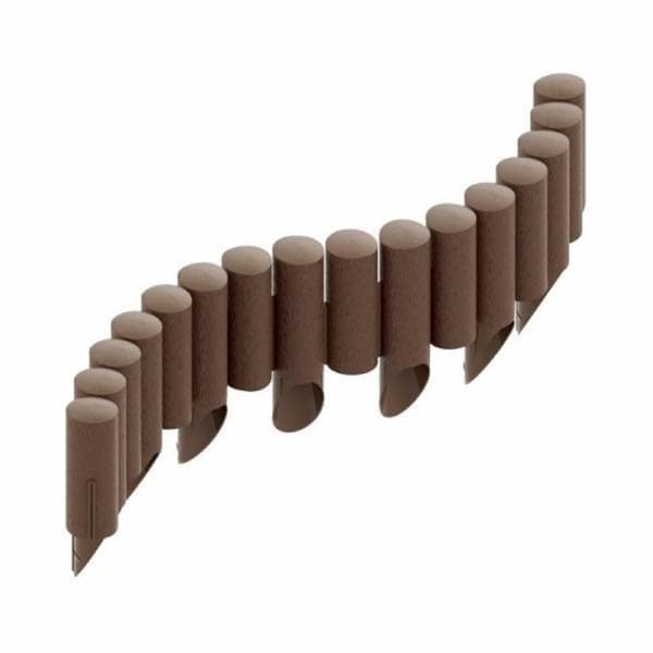 Palisades plast brun 23cm x 25,5 cm, Rabattkant, Gräskant, Trädgårdskant, Kantplåt, Gräsmattkant, Kantstöd
