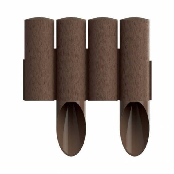 Palisader plast, Plastkant brun 2,3 m x 25,5 cm, Bedafgrænsning, Græskant, Græskanter, Græsplæne kant, Bedkant, Plænekant, Havekant, Rabatkant