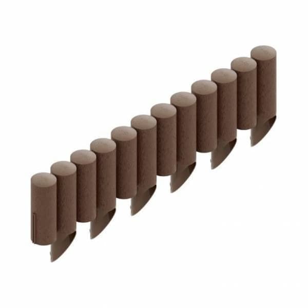 Palisader plast, Plastkant brun 2,3 m x 25,5 cm, Bedafgrænsning, Græskant, Græskanter, Græsplæne kant, Bedkant, Plænekant, Havekant, Rabatkant