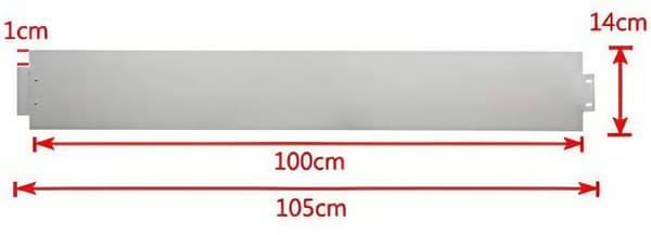 Sæt med 10 plænekanter metal aluminium/zink 14cm høje, 10m lange