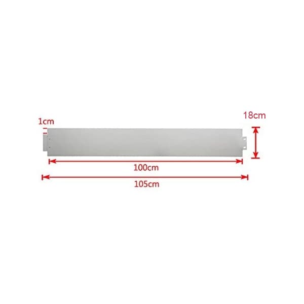Sæt med 20 plænekanter Metal Alu/Zink 18cm høj, 20m lang