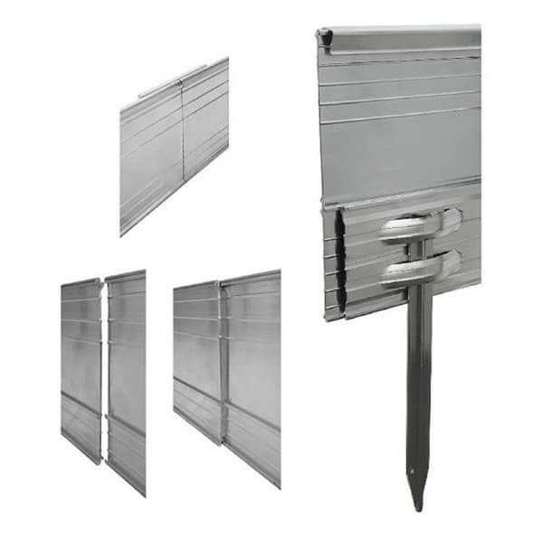 Ultrastærk aluminiums græskant Højde: 10-14-24 cm, Længde: 1- 30 m, Bred:24 cm, Publikum:10