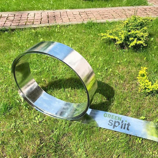 Græskant, Græskanter, Græsplæne kant, Bedkant, Plænekant, Havekant, Rabatkant metal alu/zink 20 cm x 10 meter, Længde gs:10 m, Bred:20 cm