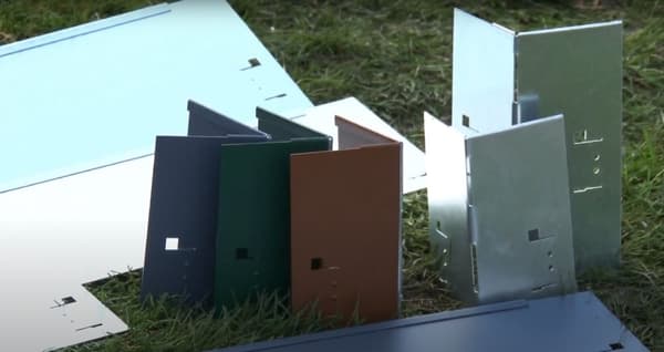 Plænekanter af metal højde 13,5-18,5 cm længde 120 cm, Farve:Brun, Størrelse:1 stk 13.5 cm